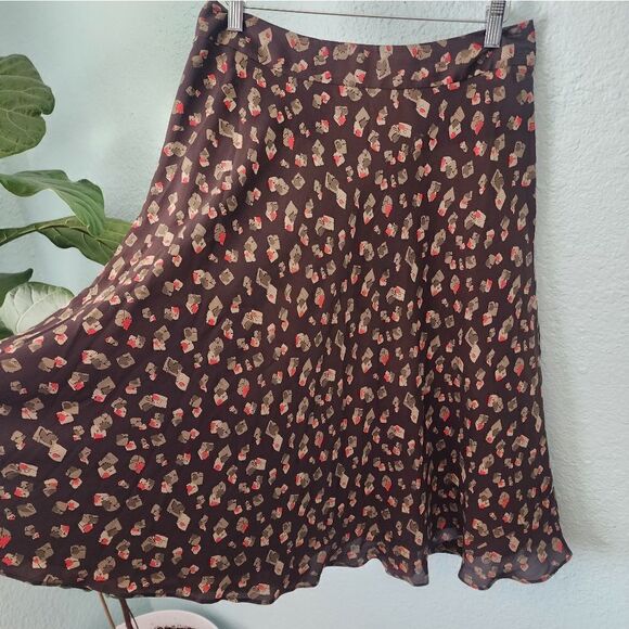 Jones new york silk fully lined fall skater skirt - Picture 5 of 10